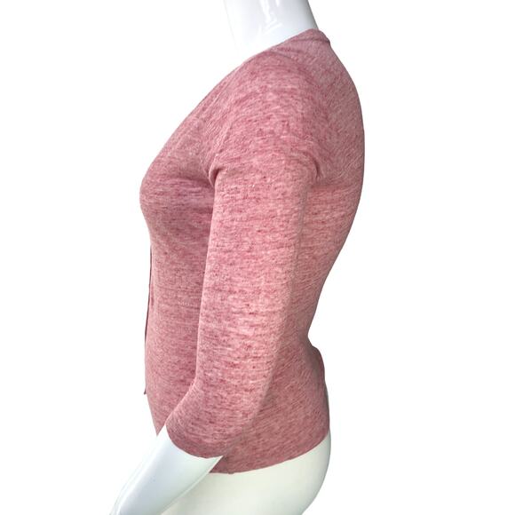Majestic Filatures Womens Size 3 US M Deluxe Tee Shirt Cardigan Linen V Neck - Picture 5 of 15